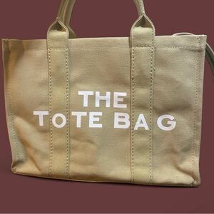 Beige Canvas Tote Bag